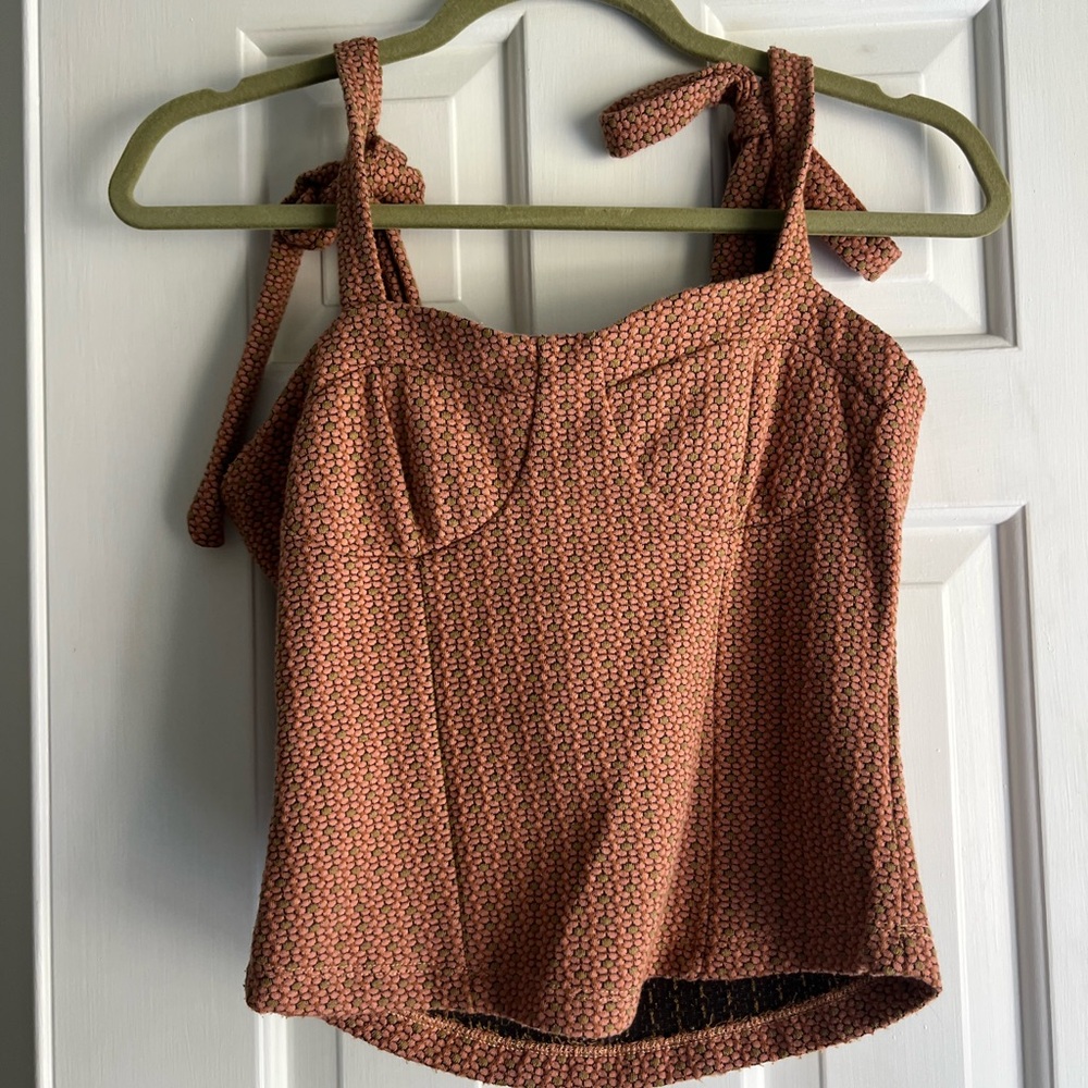 Free People Pink and Black Tank Top